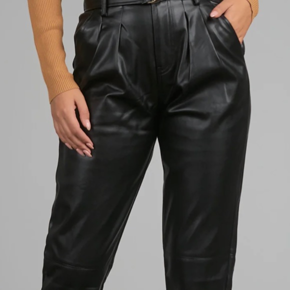 Elan faux black leather pants NWT - Picture 1 of 8